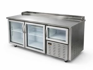 2.5 PIZZA TOP UNDERBAR FRIDGE - GLASS DOORS