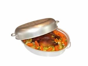 ALUMINIUM LARGE OVAL ROASTER - 240 x 360 x 180mm