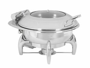 INDUCTION CHAFING ROUND DISH - WITH GLASS LID CHEFLINE