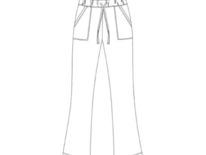 CHEFS UNIFORM BAGGY TROUSERS - DRAW CORD - LADIES - WHITE - MEDIUM