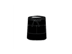 CHEFS UNIFORM - BLACK BAR APRON