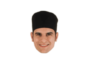 CHEFS UNIFORM - BLACK POLY COTTON BEANIE