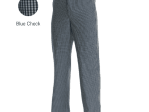 CHEFS UNIFORM BLUE CHECK ZIP TROUSERS - LADIES - MEDIUM