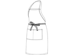 CHEFS UNIFORM - FULL BIB WHITE APRON