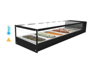 COLD FOOD BAR - 6 INSERT - BLACK 'SQUARE'
