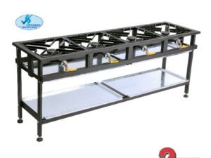 Commercial Gas Boiling Table - 4 Burner Straight