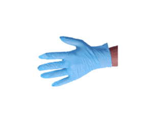 DISPOSABLE NITRILE POWDER FREE GLOVES - MEDIUM - BLUE - PACK OF 100