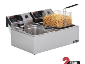 Fish Fryer Anvil - Table TOP DOUBLE PAN (ELEC)