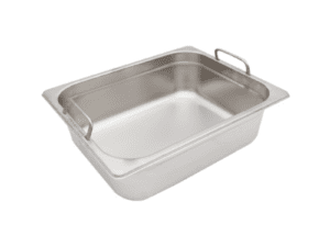 GASTRONORM FOOD PANS - S/STEEL WITH HANDLES - HALF