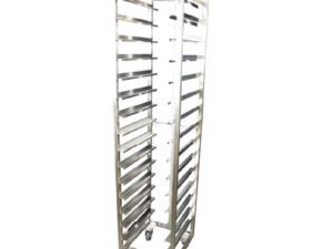 GASTRONORM / TRAY TROLLEY - STAINLESS STEEL (430) ON CASTORS