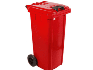 MOBILE REFUSE BIN 240lt - RED 'TIN CANS'