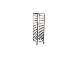 MOBILE TRAY TROLLEY S/STEEL - 15 SHELVES