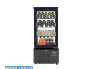 POLARCAB REFRIGERATED DISPLAY 4 SIDED GLASS - 78LT BLACK