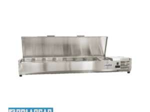 POLARCAB PIZZA INGREDIENT FRIDGE WITH STAINLESS STEEL LID - 8 DIVISION