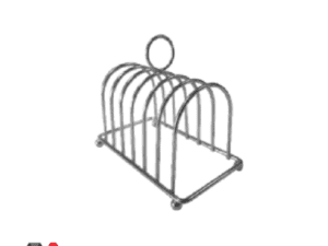 TOAST RACK - 6 SLICE (CHROME PLATED) 140MM x 75MM x 125MM