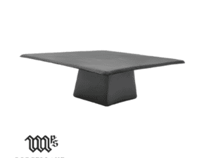SQUARE SLATE WITH STAND - BLACK - 25 X 25 X 12CM