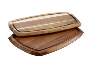 WOODEN SERVING BOARD WITH DIP BOWL (70ml BOWL) 180 x 362 x 20mm