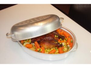 ALLUMINIUM SMALL OVAL ROASTER - 210 x 300 x 140mm