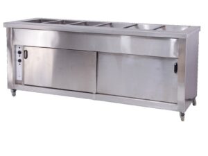 BAIN MARIE FLOOR MODEL WITH HOT CLOSET