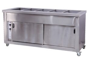 BAIN MARIE FLOOR MODEL WITH HOT CLOSET