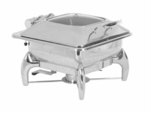INDUCTION CHAFING SQUARE DISH WITH GLASS LID CHEFLINE