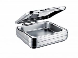 CHAFING DISH INDUCTION - SQUARE WITH GLASS LID 6LT - ELECTRO CHEF LUXELINE