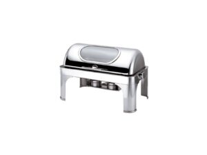 CHAFING DISH RECTANGULAR - ROLL TOP WITH WINDOW 8.5LT