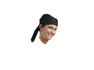 CHEFS UNIFORM - SKULL CAP BLACK (TIE AT BACK)