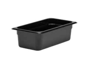 GN FOODPAN 1/3 POLYCARBONATE (BLACK) - 100MM(D) 3.6LT