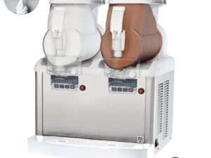 GT2 PUSH SOFT ICE / FROZEN YOGHURT MACHINE - WHITE 2 BOWL