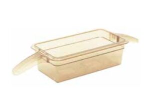 HIGH HEAT 1/3 GN PAN (AMBER) WITH DOUBLE HANDLE FOR PHU UNITS 100MM(D)