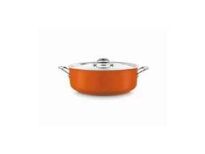 Low Casserole Pot (Orange) 8.9L W/Lid