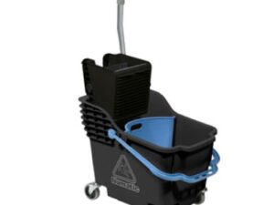 NUMATIC PLASTIC BUCKET & WRINGER (DUAL COMPARTMENT) - BLUE