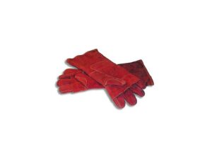 OVEN MITT RED LEATHER - 400mm - PAIR