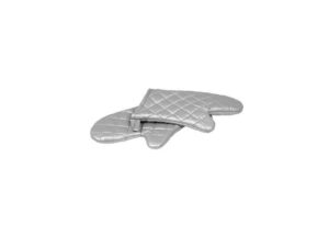 OVEN MITT SILICONE COATED - SILVER - 330mm - PAIR