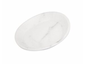 RIDGE MELAMINE COUPE PLATE MARBLE