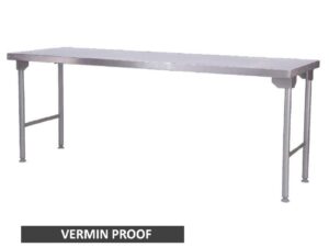 STAINLESS STEEL TABLE - PLAIN TOP